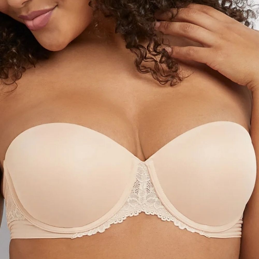 Maidenform Lace Multiway Wear 5 Ways Push Up Strapless Balconette Bra, Sz 34C